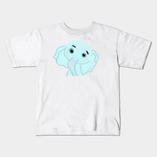 Blue grey baby elephant watercolor art Kids T-Shirt